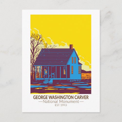 George Washington Carver National Monument Vintage Postcard