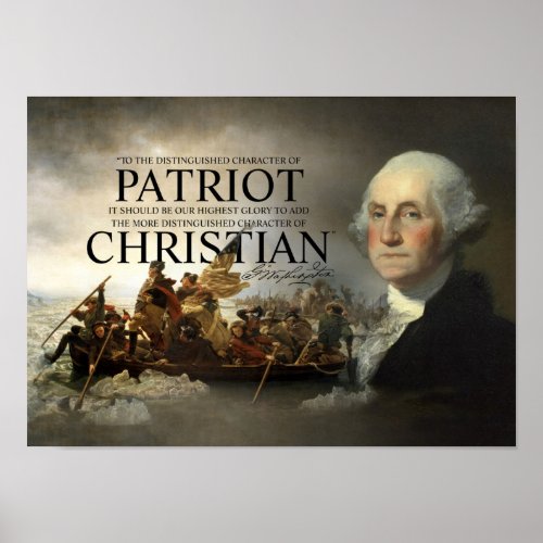 George Washington Christian Patriot Poster