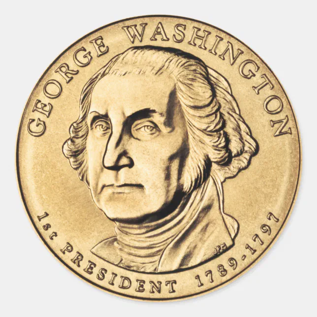 George Washington Classic Round Sticker | Zazzle