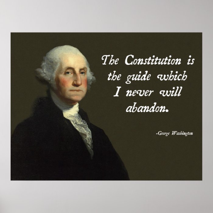 George Washington Constitution Print