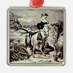 George Washington crossing the Delaware Metal Ornament