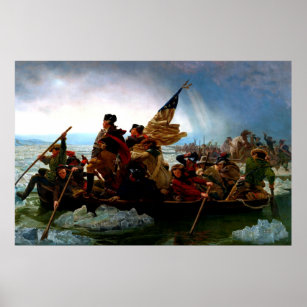 George Washington crossing the Delaware River 1851 Poster