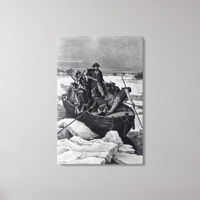 George Washington crossing the Delaware River Canvas Print (Front)