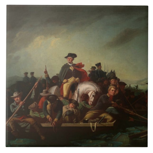 George Washington Crossing the Delaware River Ceramic Tile (Front)