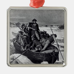 George Washington crossing the Delaware River Metal Ornament
