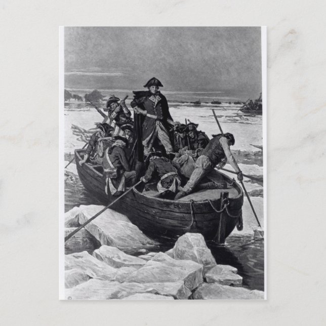George Washington crossing the Delaware River Postcard (Front)