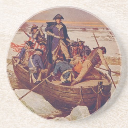 George Washington Crossing the Delaware River Sandstone Coaster