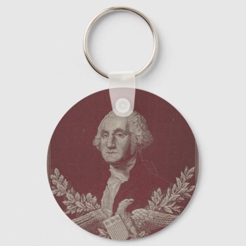 George Washington Eagle Stars Stripes USA Portrait Keychain