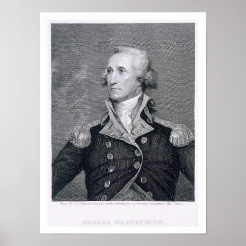 George Washington engraved by Asher Brown Durand Poster