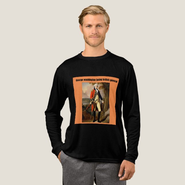 george Washington facing british generals Tri-Blend Shirt (Full Front)