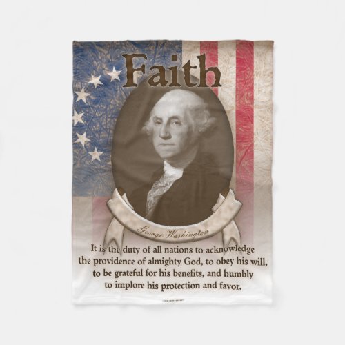 George Washington _ Faith Fleece Blanket