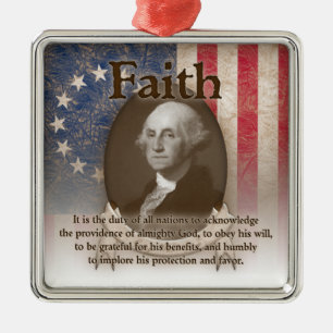 George Washington - Faith Metal Ornament