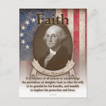 George Washington - Faith Postcard by SteelCrossGraphics at Zazzle