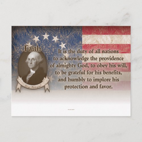 George Washington _ Faith Postcard
