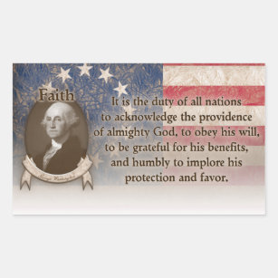 George Washington - Faith Rectangular Sticker