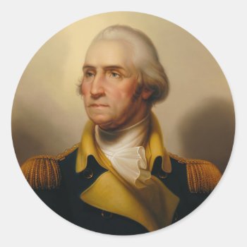 George Washington  First U.s. President Classic Round Sticker by encore_arts at Zazzle