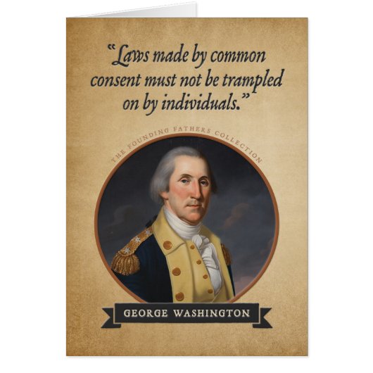 George Washington Founding Fathers Birthday Card (Front)