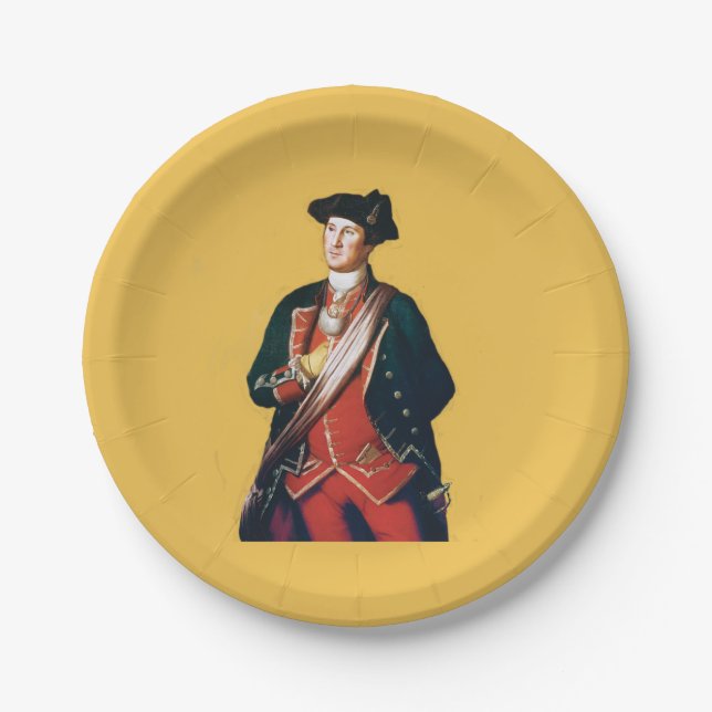 George Washington General 🎖️ Historic & Patriotic Paper Plates (Front)