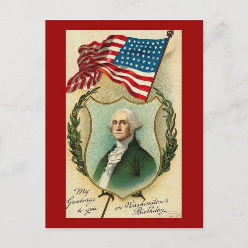 George Washington Greetings Postcard