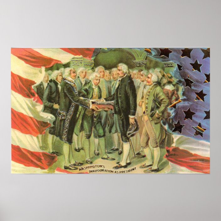 George Washington Inauguration Vintage Poster Zazzle Com