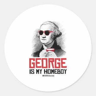 George Washington is my Homeboy Classic Round Sticker