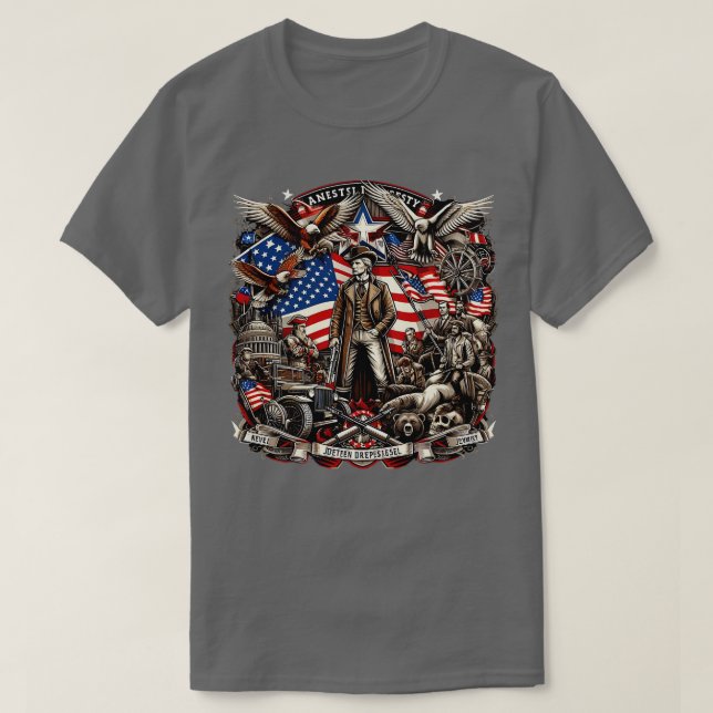 George Washington Its Only Treason If You Lose 4th T-Shirt (Design Front)