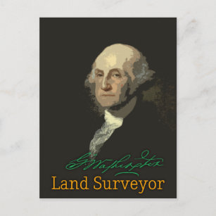George Washington Land Surveyor Postcard