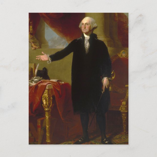 George Washington Lansdowne Portrait by Stuart Postcard (Front)