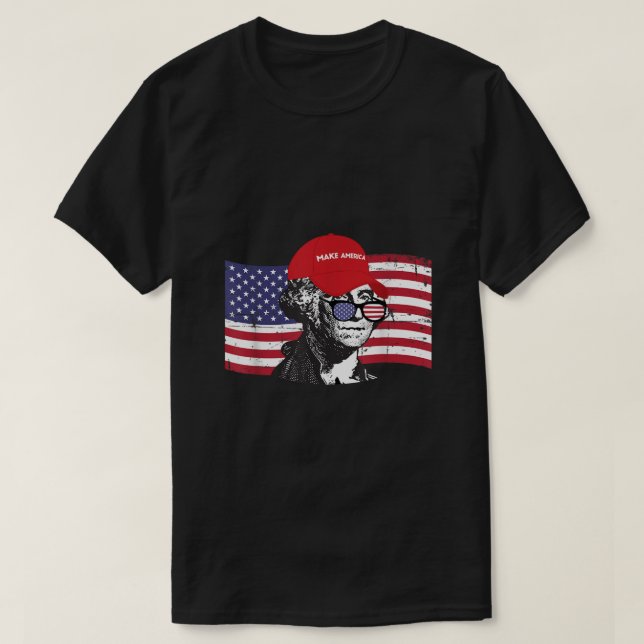 George Washington Make America T Shirt Independenc (Design Front)