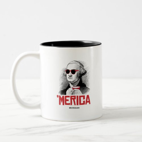 George Washington Merican Party Two_Tone Coffee Mug