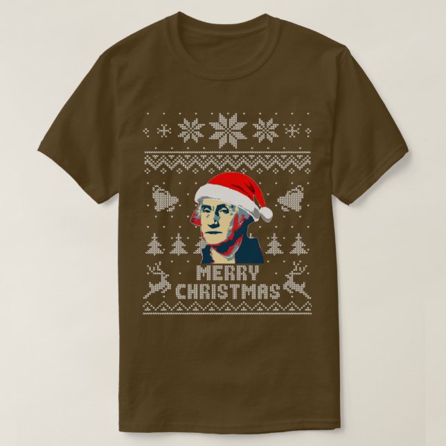 George Washington Merry Christmas T-Shirt (Design Front)
