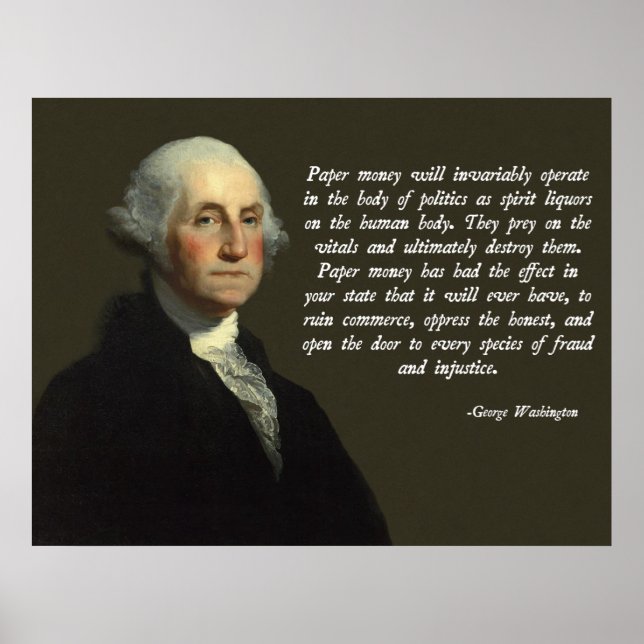 George Washington Money Quote Poster (Front)