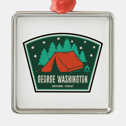 George Washington National Forest Camping Metal Ornament