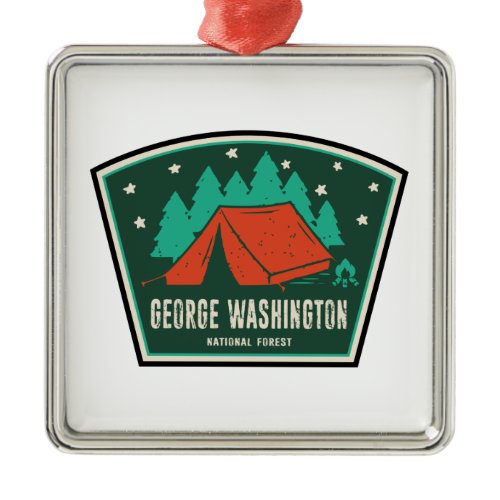 George Washington National Forest Camping Metal Ornament