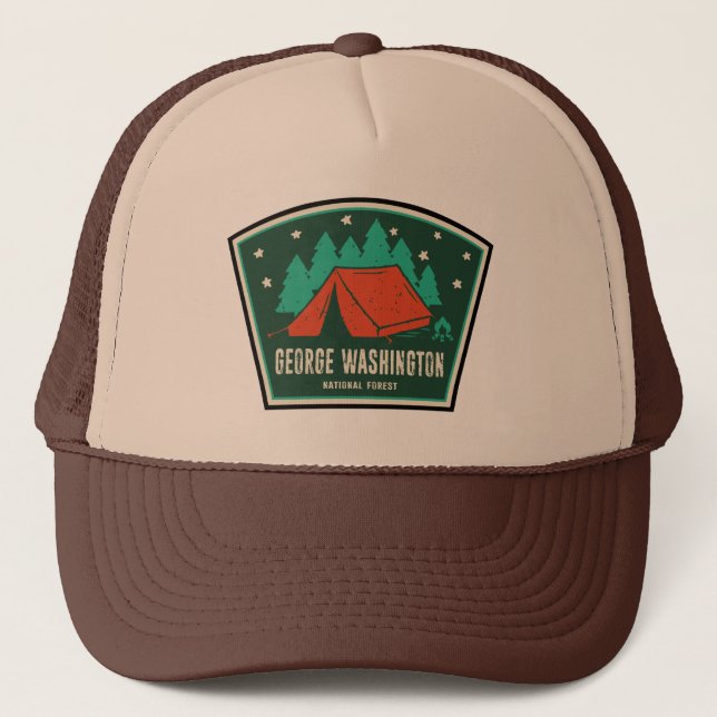 George Washington National Forest Camping Trucker Hat (Front)