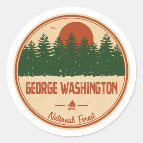 George Washington National Forest Classic Round Sticker