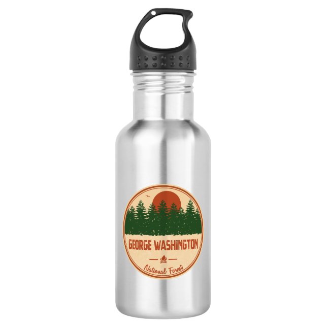 George Washington National Forest Stainless Steel Water Bottle (Front)