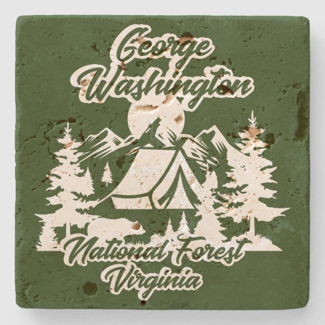 George Washington National Forest Stone Coaster (Front)