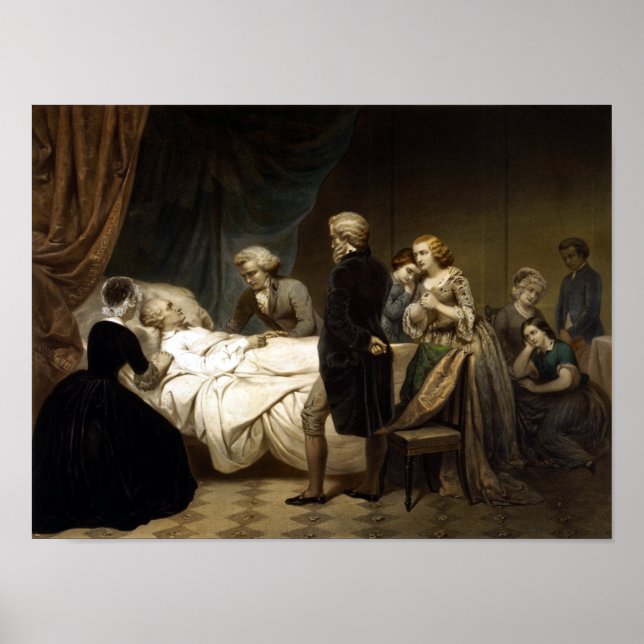 George Washington On His Deathbed Poster (Front)