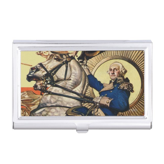 George Washington on Horseback Business Card Holder (Front)