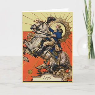 George Washington on Horseback Card