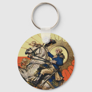 George Washington on Horseback Keychain