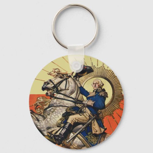 George Washington on Horseback Keychain