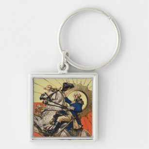 George Washington on Horseback Keychain