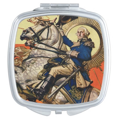 George Washington on Horseback Makeup Mirror