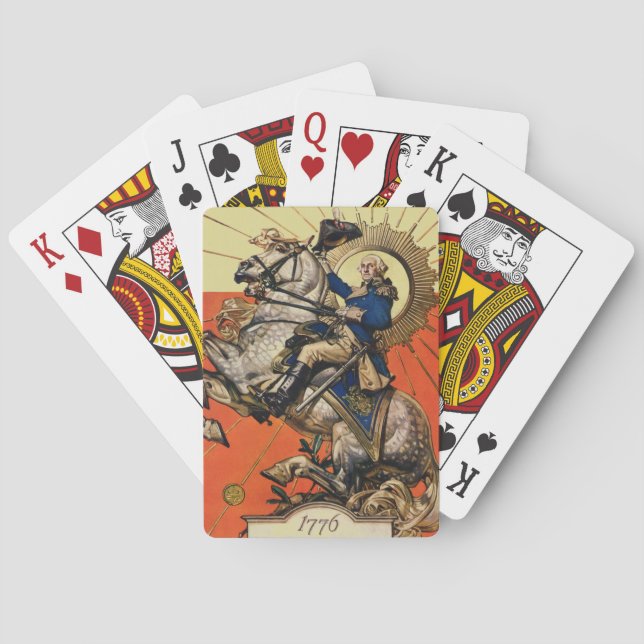 George Washington on Horseback Poker Cards (Back)