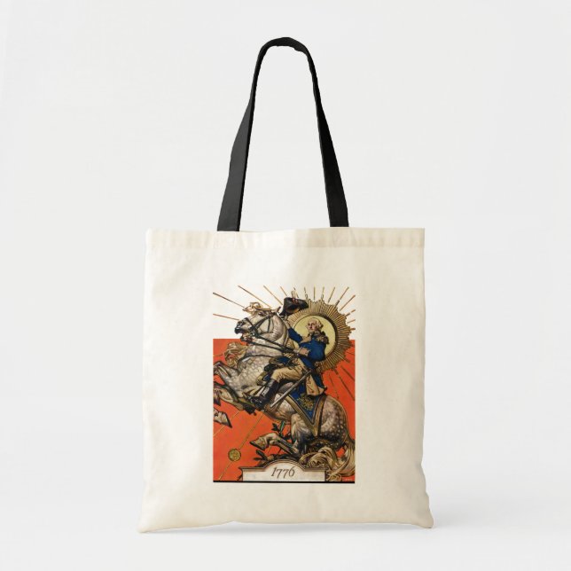 George Washington on Horseback Tote Bag (Front)