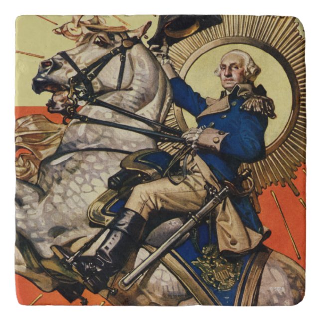 George Washington on Horseback Trivet (Front)