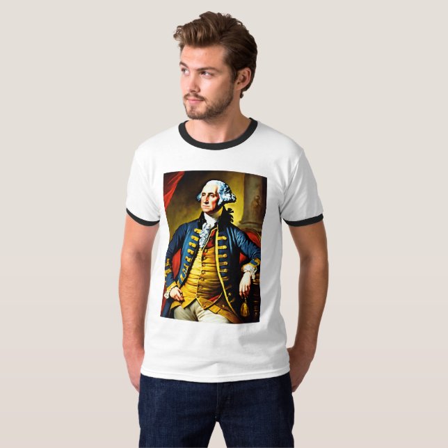 George Washington Patriotic Portrait T-Shirt | Fou (Front Full)