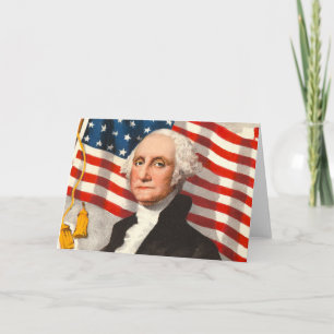 George Washington Patriotic U.S. Flag July 4th Card